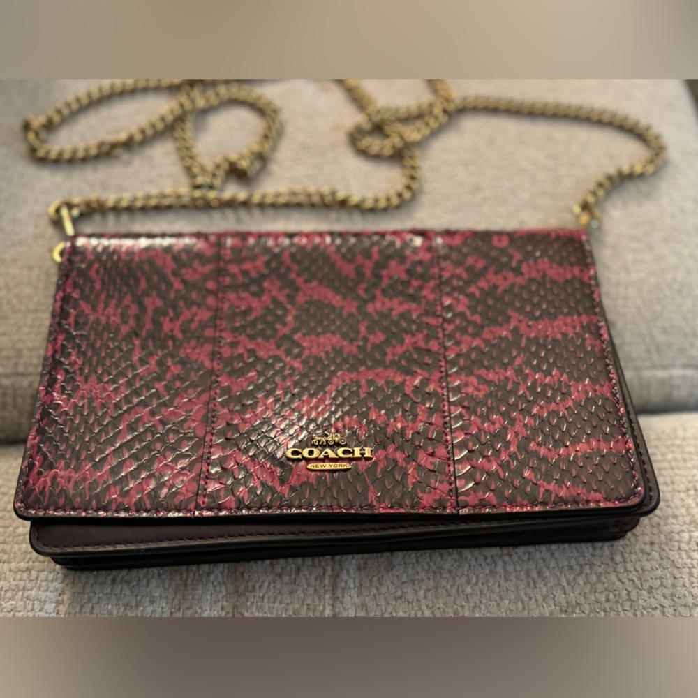 Coach leather crossbody & clutch duo